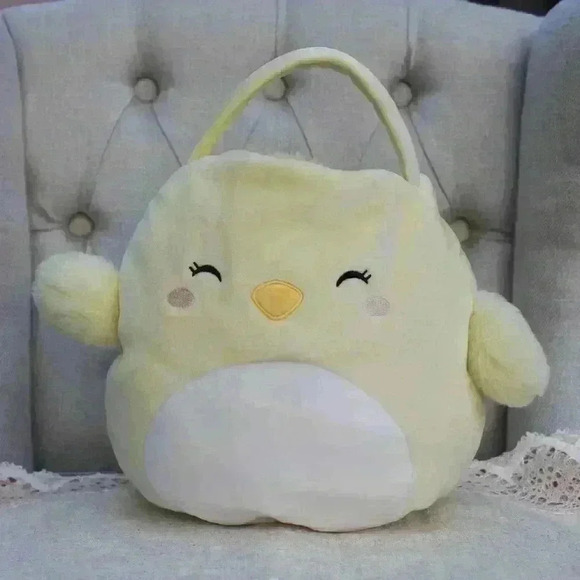 Squishmallows Ivanna the Yellow Chick Easter Basket Pail - Picture 4 of 11